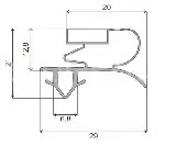 Уплотнитель 660х1016 холодильника Whirlpool Вид профиля ЕК