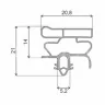 Уплотнитель двери 570x690 мм холодильника СНАЙГЕ RF300, RF310, RF360, RF390 МК V372.100-02 Профиль Skycold